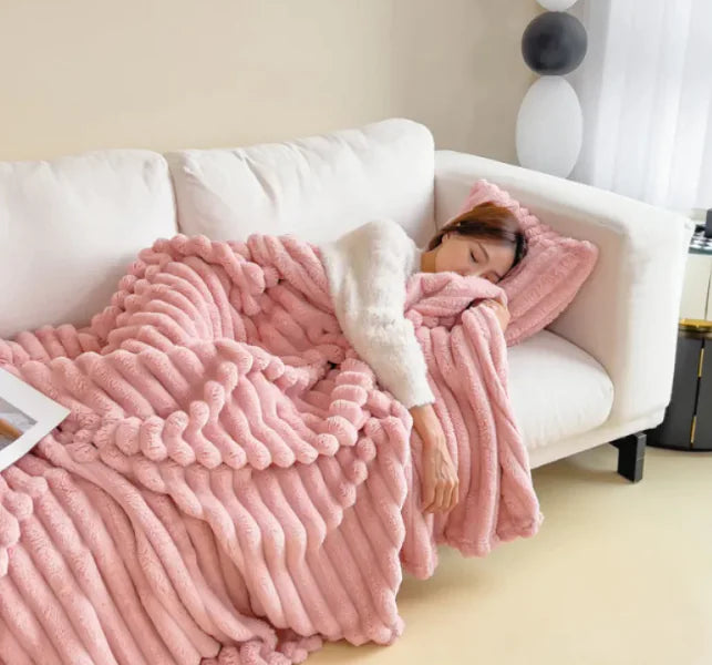 🐰: Soft Wind Rabbit Fur Blanket - Luxurious Double-Sided Plush Comfort