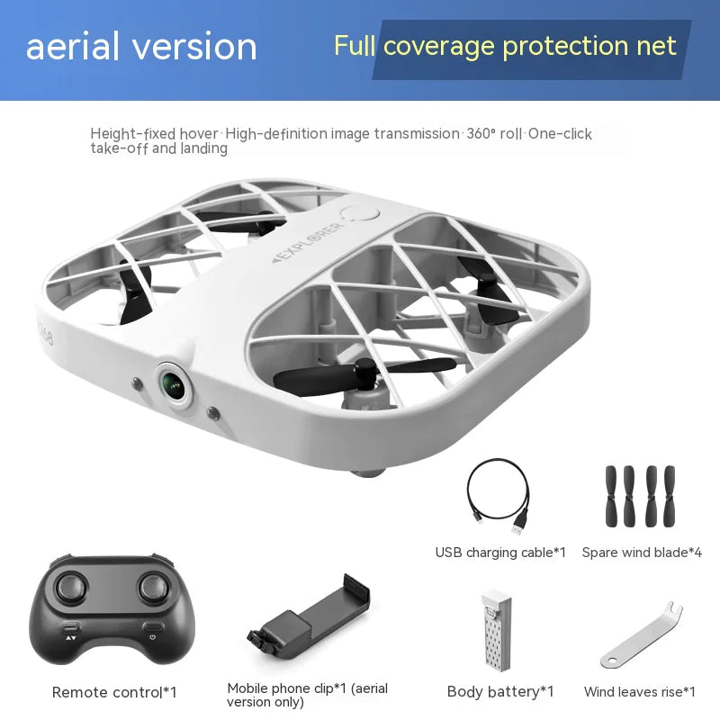 🚁: JJRC Mini 4K HD Drone with Protective Mesh Cover