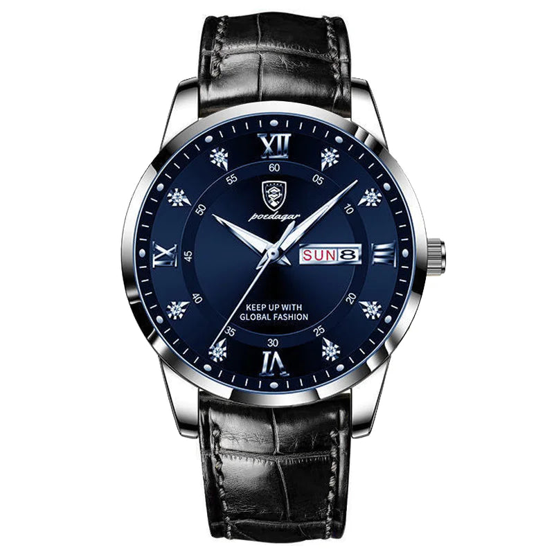 ⌚: Men's Luxury Leather Sports Watch - Premium Waterproof Timepiece