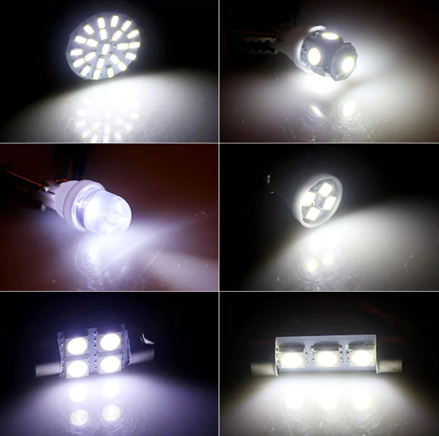 🚗: 28pcs Car Interior LED Light Kit - Complete White Combo Bulb Set