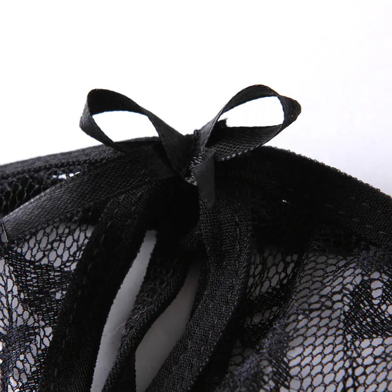 π€: Lace Thong Bodystocking with Open Crotch - Seductive Full Body Lingerie