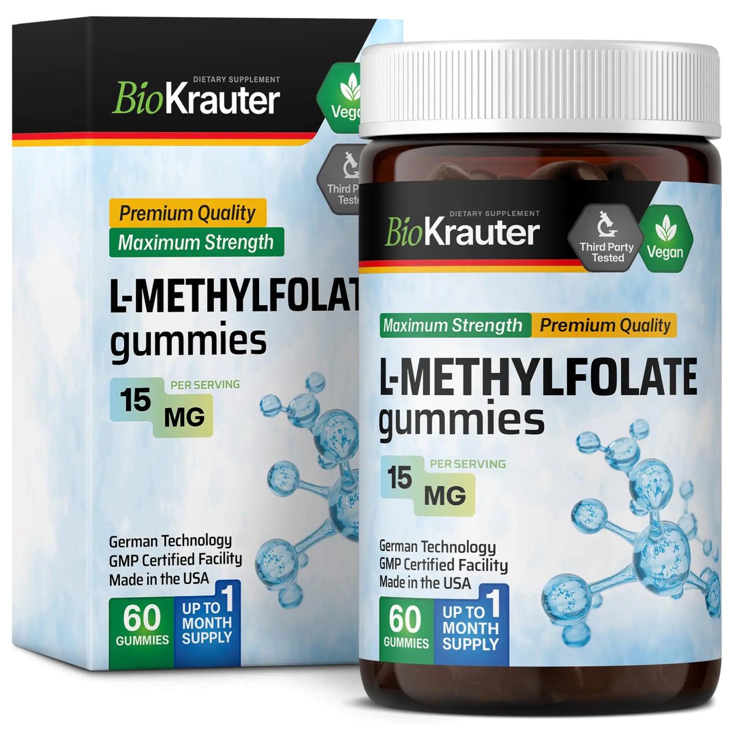 π BIO KRAUTER L-Methylfolate Gummies - 25mg DFE Vegan Chews