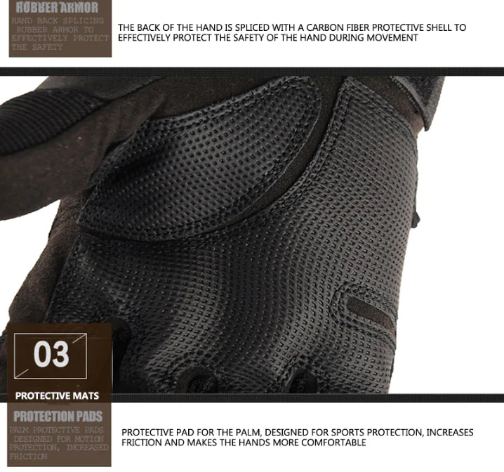 🏍️ Tactical Motorcycle Motocross Full Finger Gloves - Racing Riding Gear