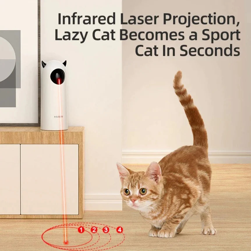 🐱: Automatic Infrared Cat Teaser Toy - Interactive Laser Pet Entertainment