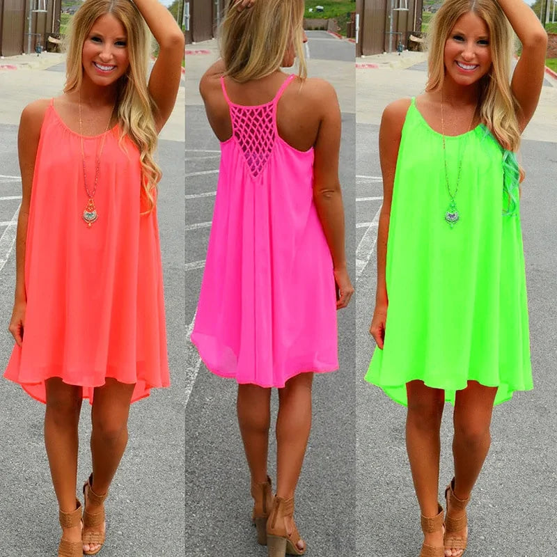 👗: Beach Chiffon Dress - Lightweight Summer Resort Wear