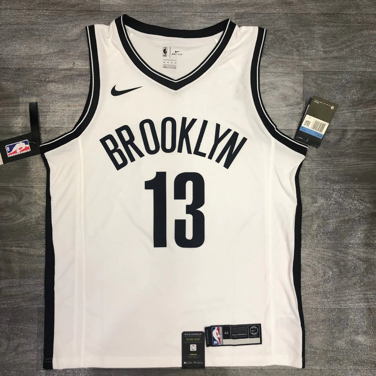 (Copy) Brooklyn Nets V-Neck Black/White NBA Jerseys (Sleeveless)