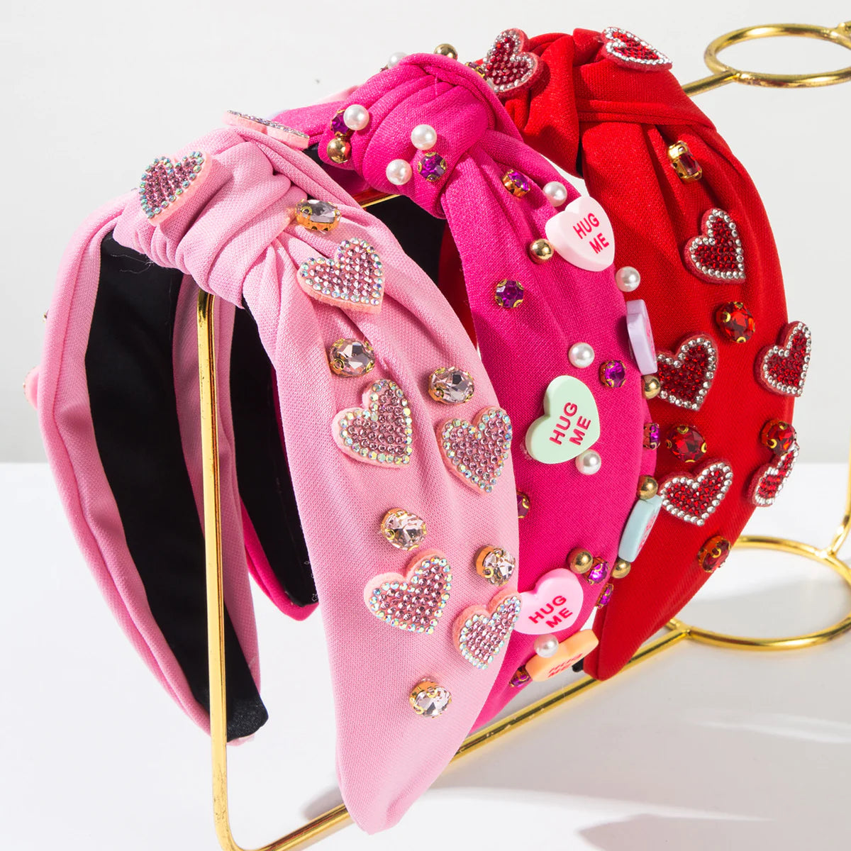 π Valentine's Day Headband Knotted Love Accessories - Romantic Hair Fashion