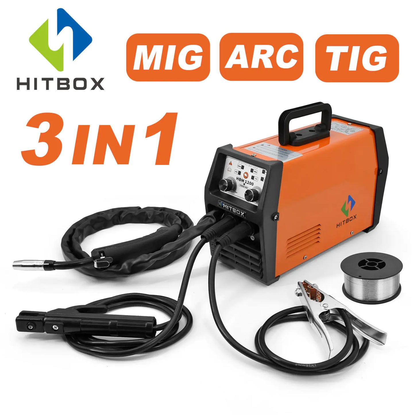 ⚡: HITBOX 220V Multi-Function Gasless Welding Machine - MIG/TIG/MMA 3-in-1 Professional Welder