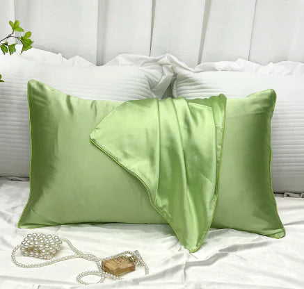 ❄️: Cooling Ice Silk Double-Sided Pillowcase - Temperature Regulating