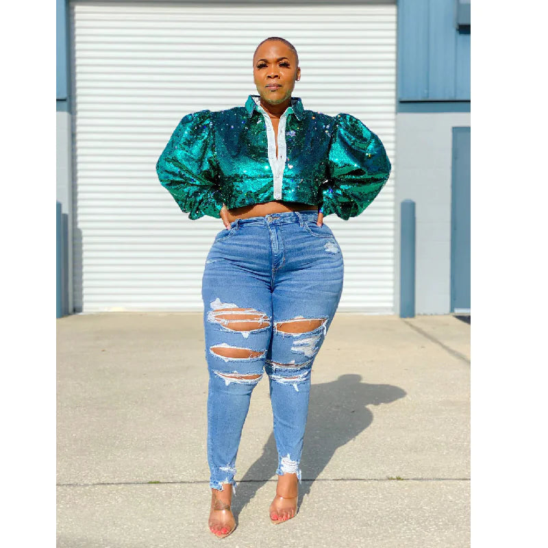 👖: Large Denim Trousers for Women