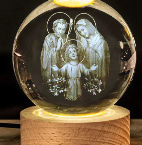 ⛪: Crystal Church Desk Ornament - Glowing Cross Spiritual Decor