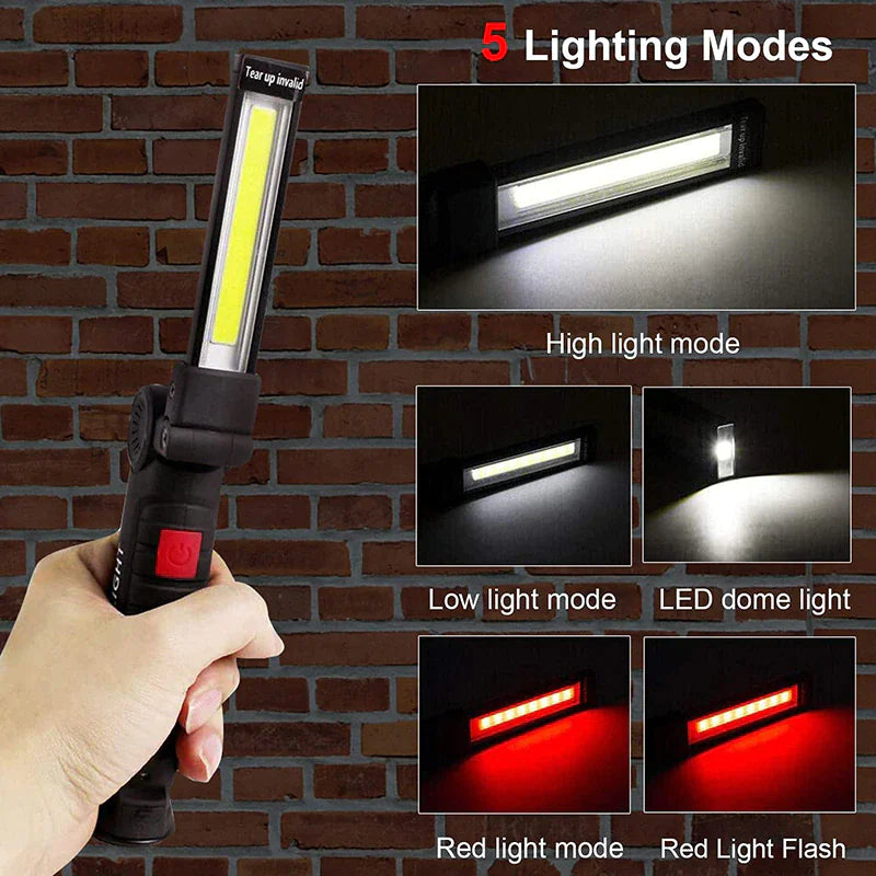 π¦ Rechargeable LED COB Work Light - Magnetic Base Mechanic Flashlight
