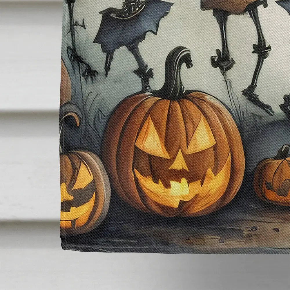 🎃: Dancing Skeletons Spooky Halloween House Flag