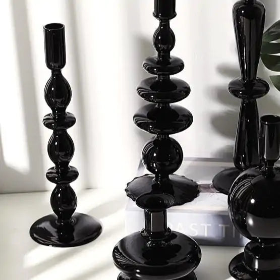 🕯️: Rue Glass Candlestick - Elegant Premium Candle Holder