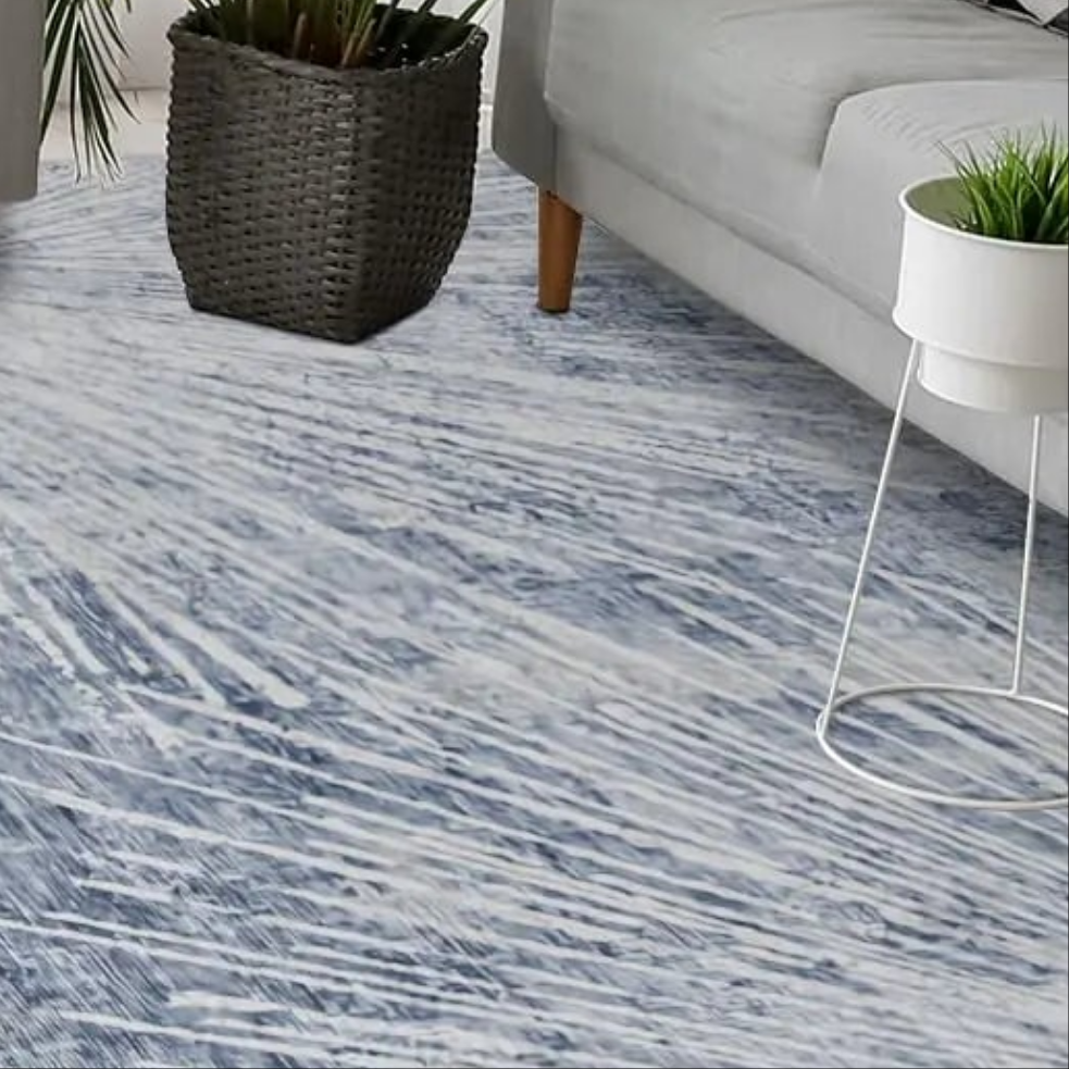 π : Premium 8x10 Modern Abstract Area Rug - Machine Washable Soft Non-Slip