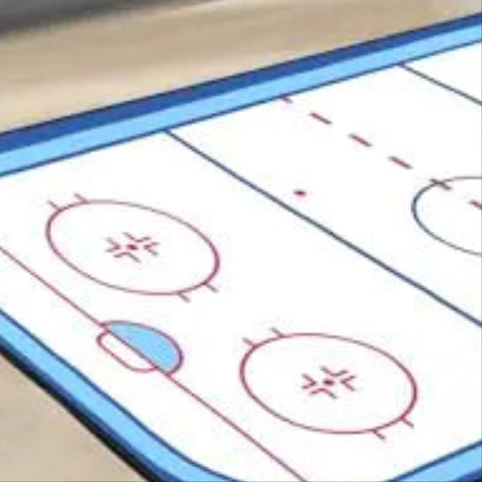 π: Ice Hockey Rink Area Rug 5x7 - American Hockey Sport Carpet Non-Slip