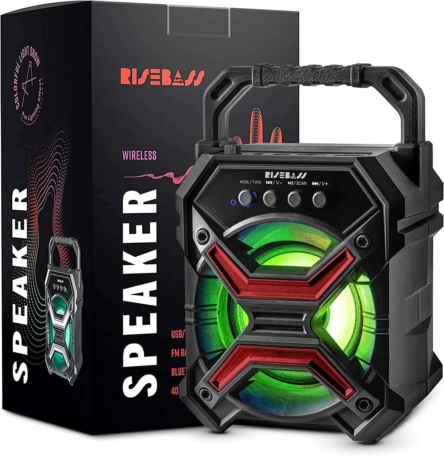 🔊 Portable Wireless Bluetooth Speaker - TWS Function with LED Flashing Lights