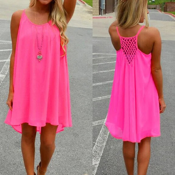 👗: Beach Chiffon Dress - Lightweight Summer Resort Wear