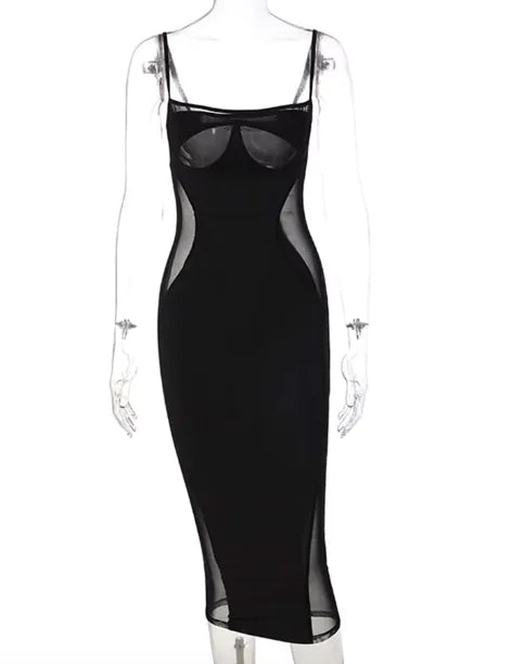 👗: Summer Mesh Stitch Slim Dress