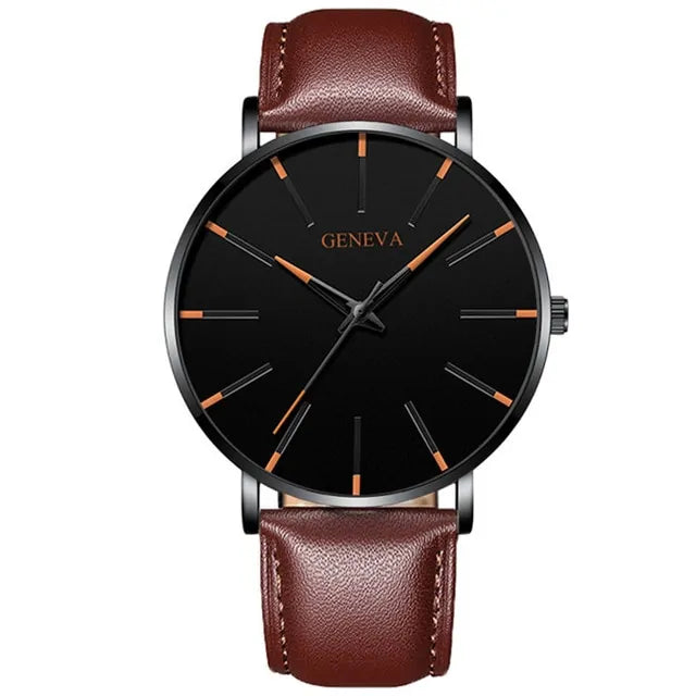 ⌚: Ultra Thin Quartz Watches For Men - Premium Minimalist Timepiece
