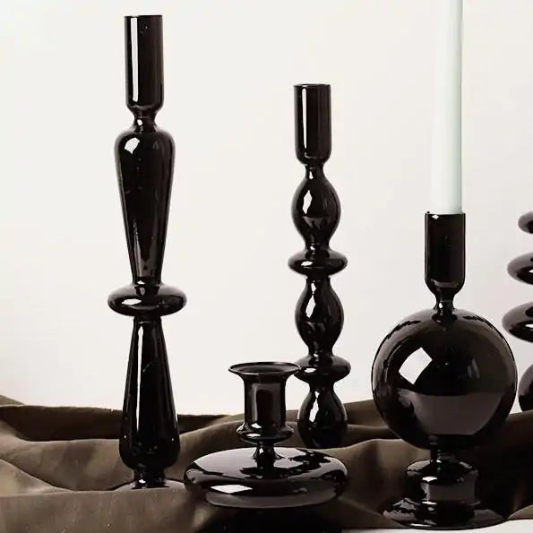 🕯️: Rue Glass Candlestick - Elegant Premium Candle Holder