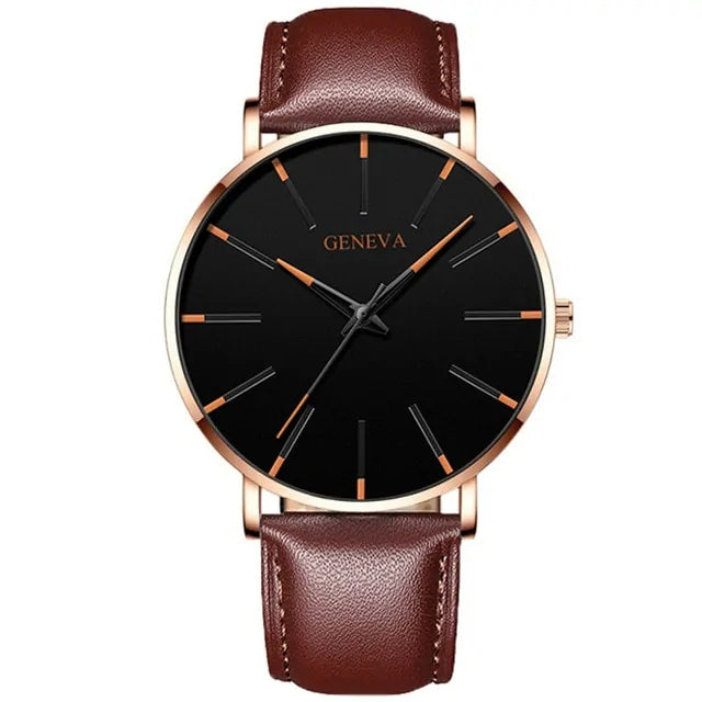 ⌚: Ultra Thin Quartz Watches For Men - Premium Minimalist Timepiece