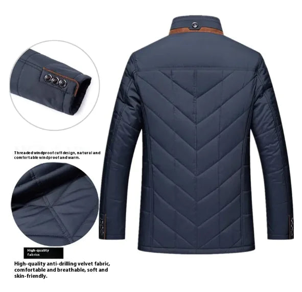 🧥: Thick Warm Quilted Coat for Men - Premium Winter Insulation
