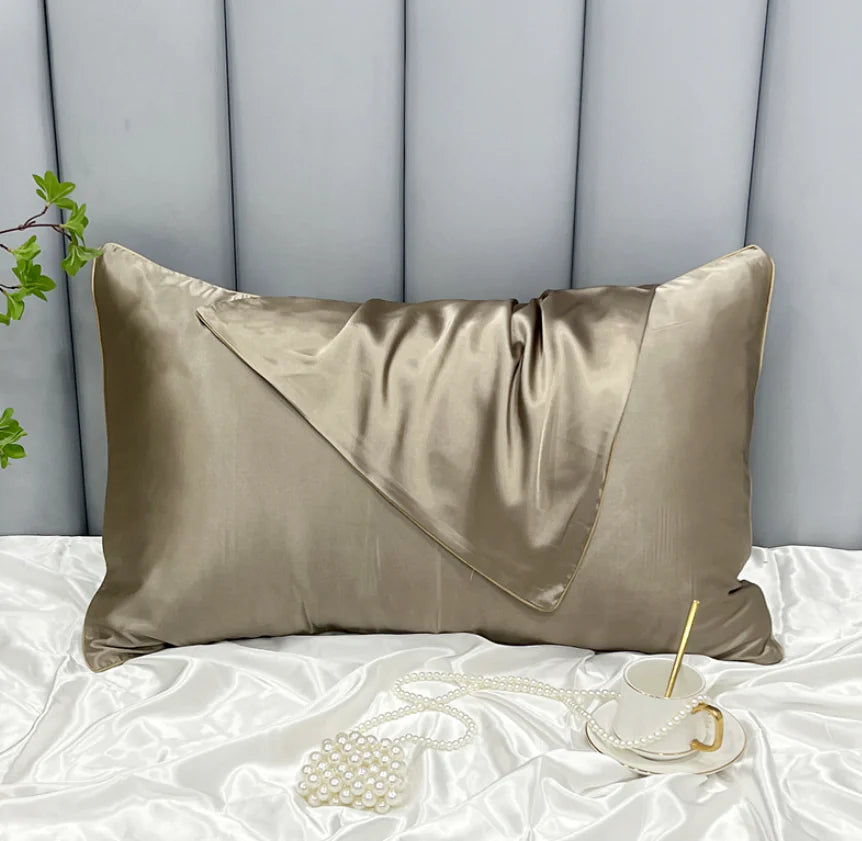 ❄️: Cooling Ice Silk Double-Sided Pillowcase - Temperature Regulating