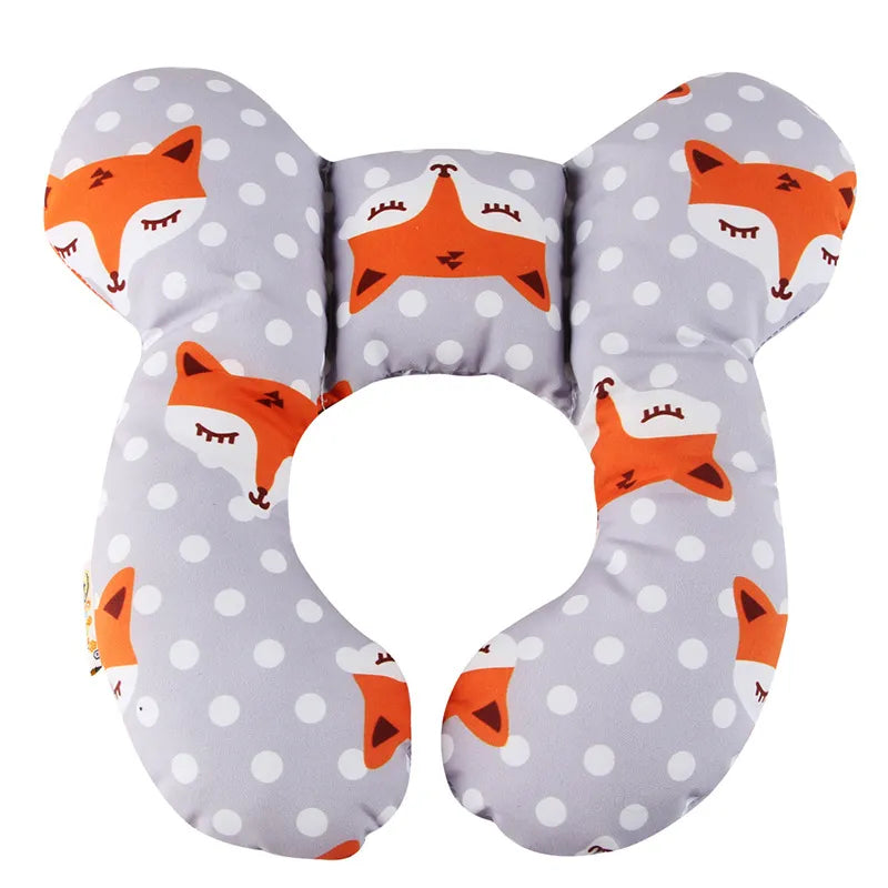 🍼 Cartoon Baby U-Shape Neck Pillow - Soft Travel Support with Adorable Designs
