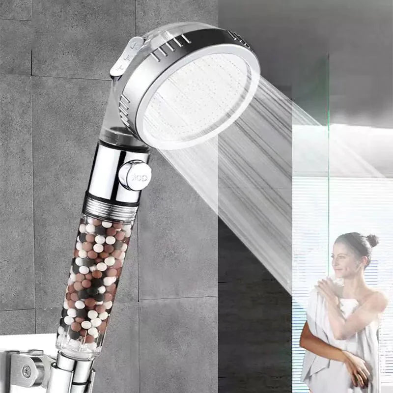 🚿 High-Pressure Negative Ion Shower Head - Wellness Water Technology