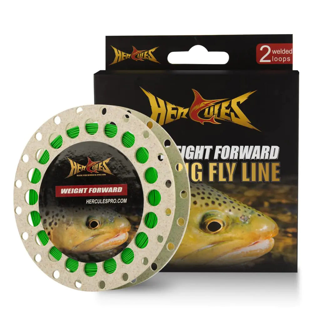 π£: HERCULES Fly Fishing Line - Floating Weight Forward with Double Welded Loop 100FT
