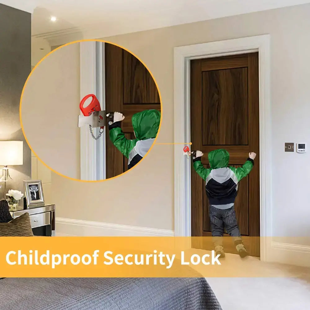 π Portable Metal Door Lock - Anti-Theft Security Device
