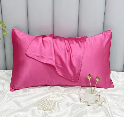 ❄️: Cooling Ice Silk Double-Sided Pillowcase - Temperature Regulating