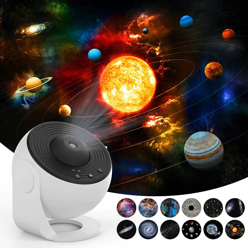 π Galaxy Star Projector - Nebula Night Light with Remote Control & Timer