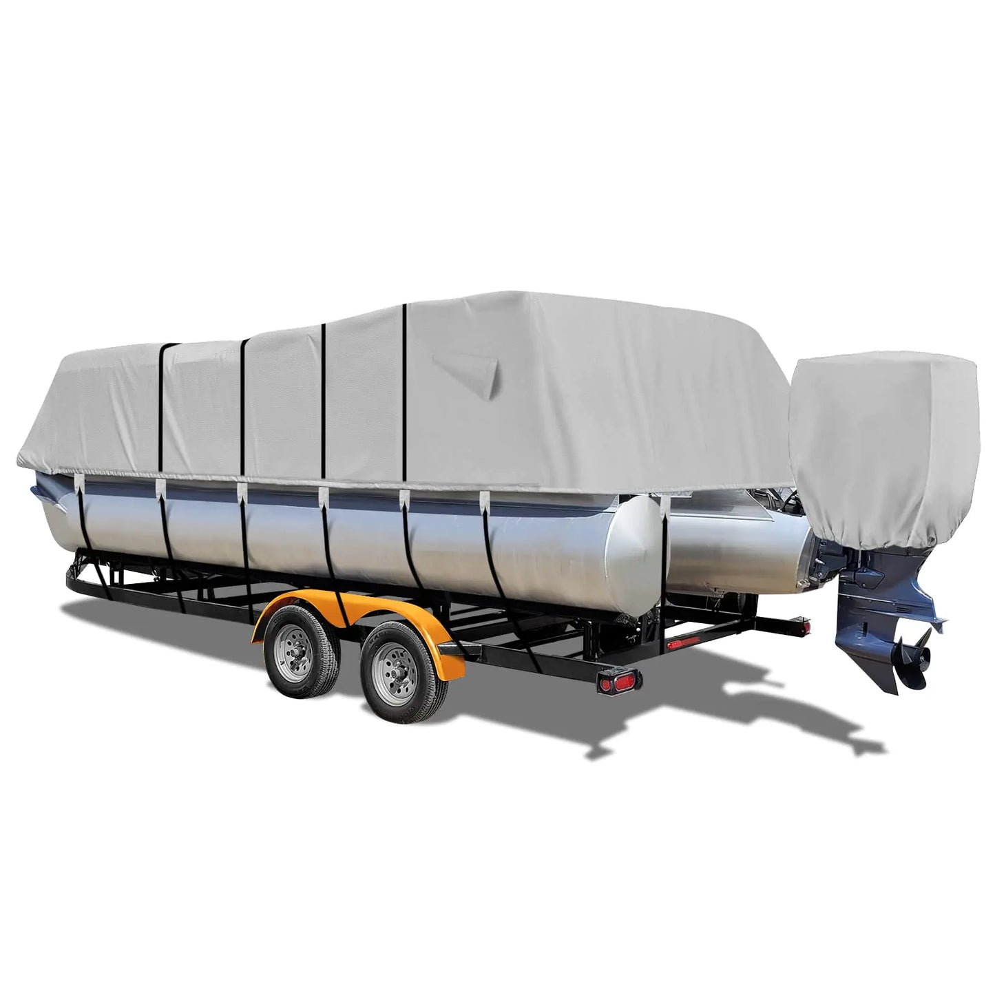 β΅ Fuprosico 1200D Pontoon Cover 17-20ft - Heavy Duty Waterproof with Motor Cover