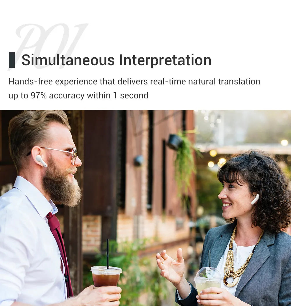 π§ M6 Smart Bluetooth Translation Earphones - Professional Multi-Language Audio Device