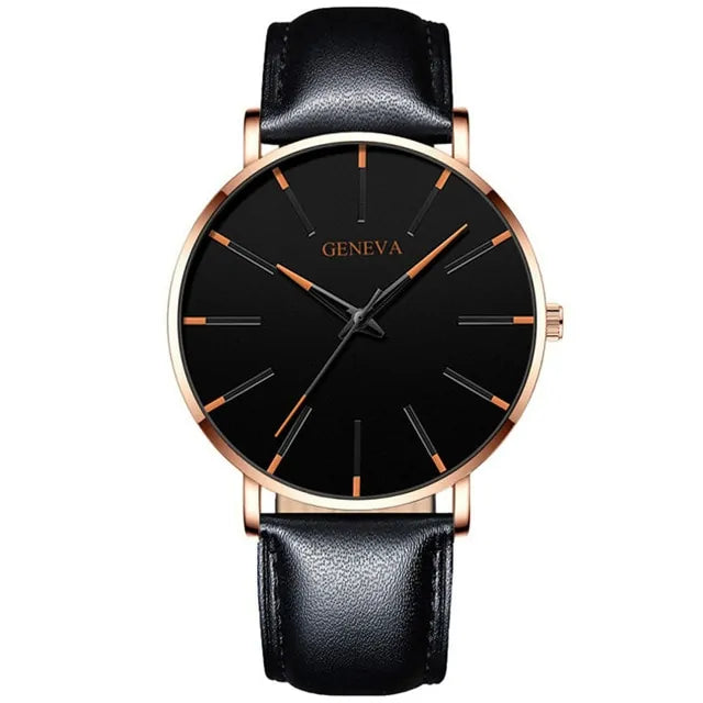 ⌚: Ultra Thin Quartz Watches For Men - Premium Minimalist Timepiece