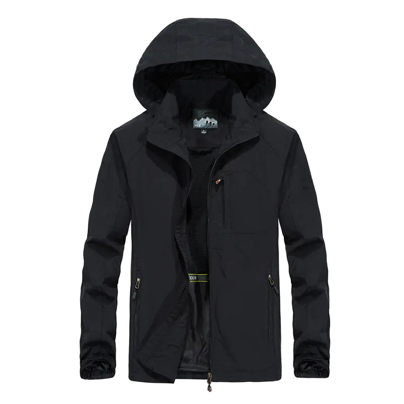 🧥: Men's Thickened Fleece Lined Jacket Set - Windproof Winter Outerwear