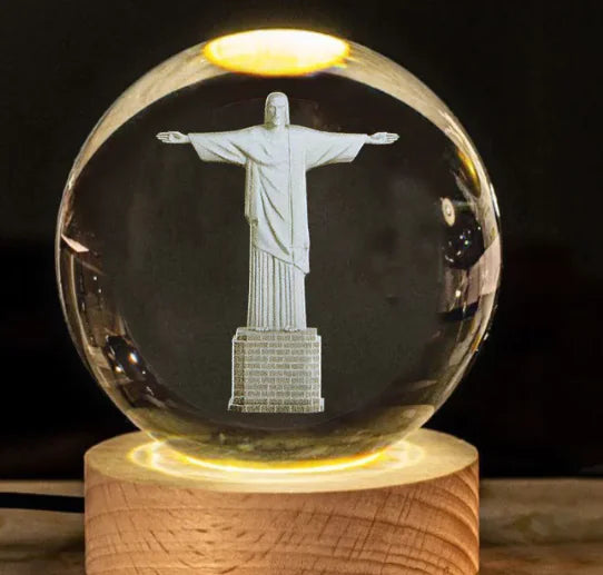 ⛪: Crystal Church Desk Ornament - Glowing Cross Spiritual Decor