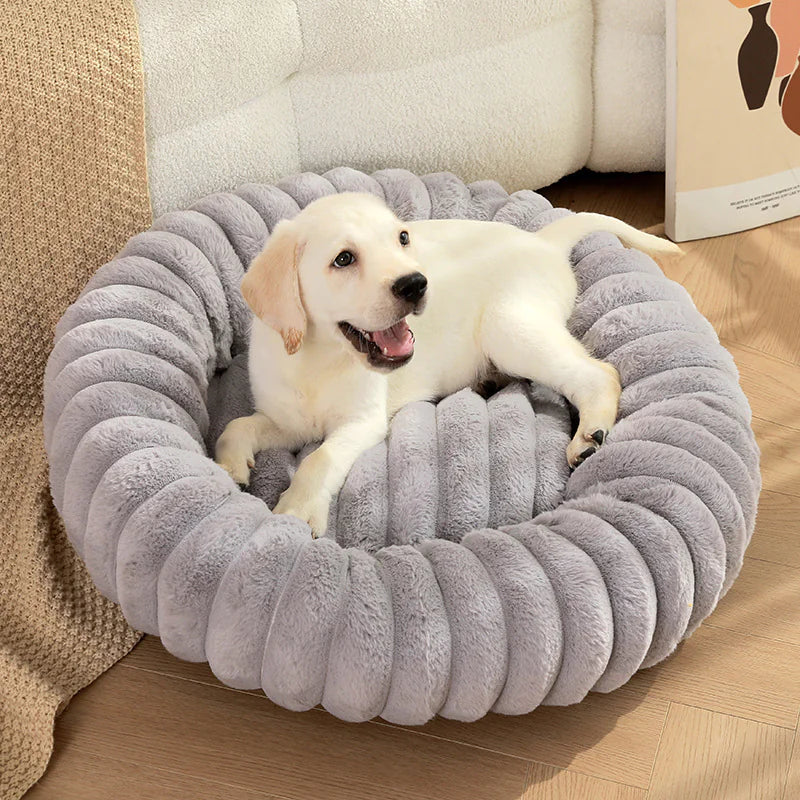 🏠: Plush Round Cat & Dog Nest - Ultra-Soft Winter Comfort Bed