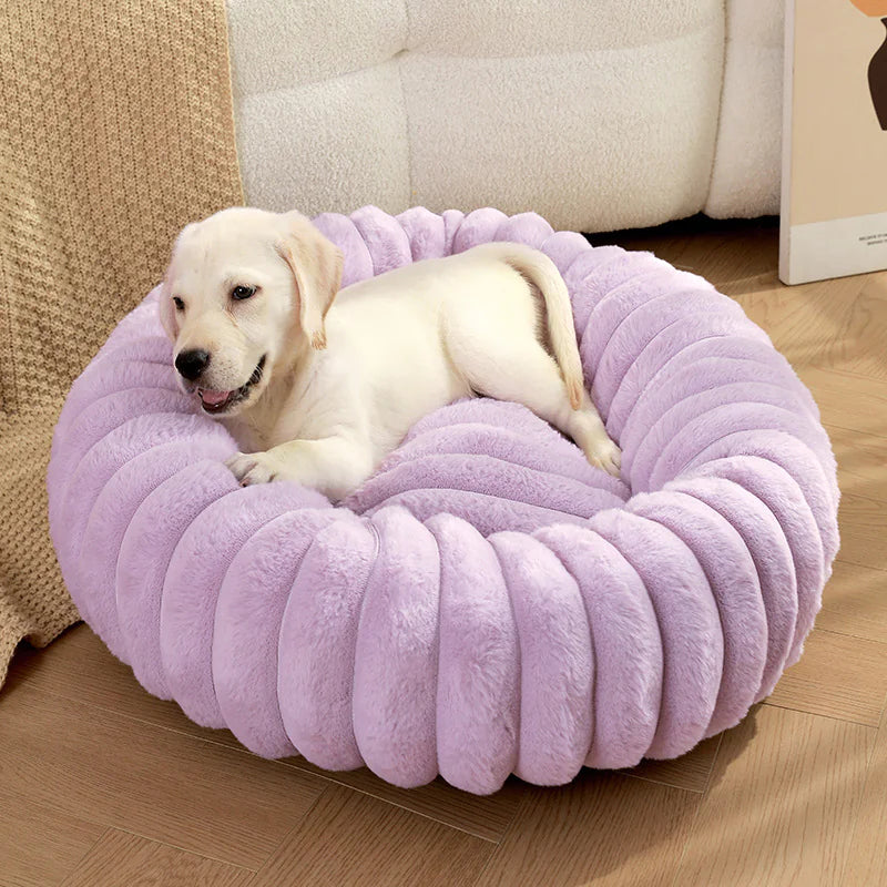 🏠: Plush Round Cat & Dog Nest - Ultra-Soft Winter Comfort Bed