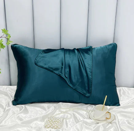 ❄️: Cooling Ice Silk Double-Sided Pillowcase - Temperature Regulating