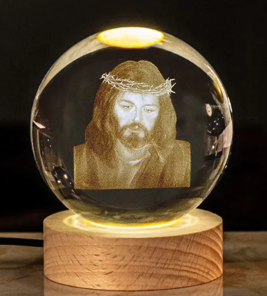 ⛪: Crystal Church Desk Ornament - Glowing Cross Spiritual Decor