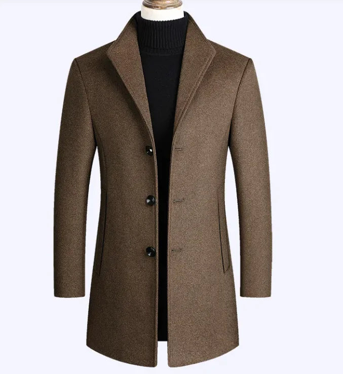 🧥: Premium Wool Overcoat - Classic Men's Winter Outerwear