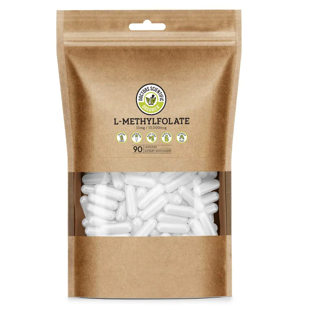 π DSO L-Methylfolate 15mg - Premium 5-MTHF Supplement 90 Vegan Capsules