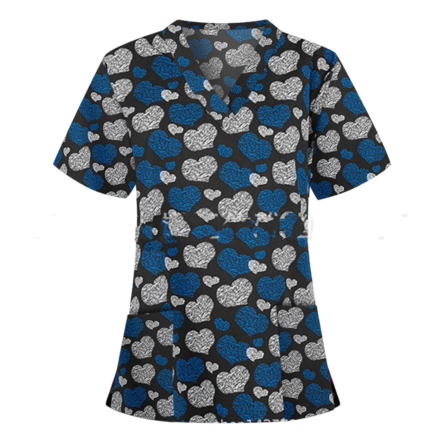 👩⚕️ Nurse Uniform V-Neck T-Shirt - Professional Medical Scrub Top with Pocket