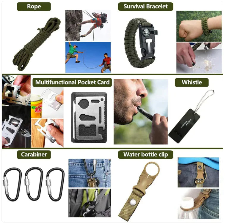 π―: 216-Piece Professional Survival Kit - Complete Emergency Gear with MOLLE Tactical Pouch