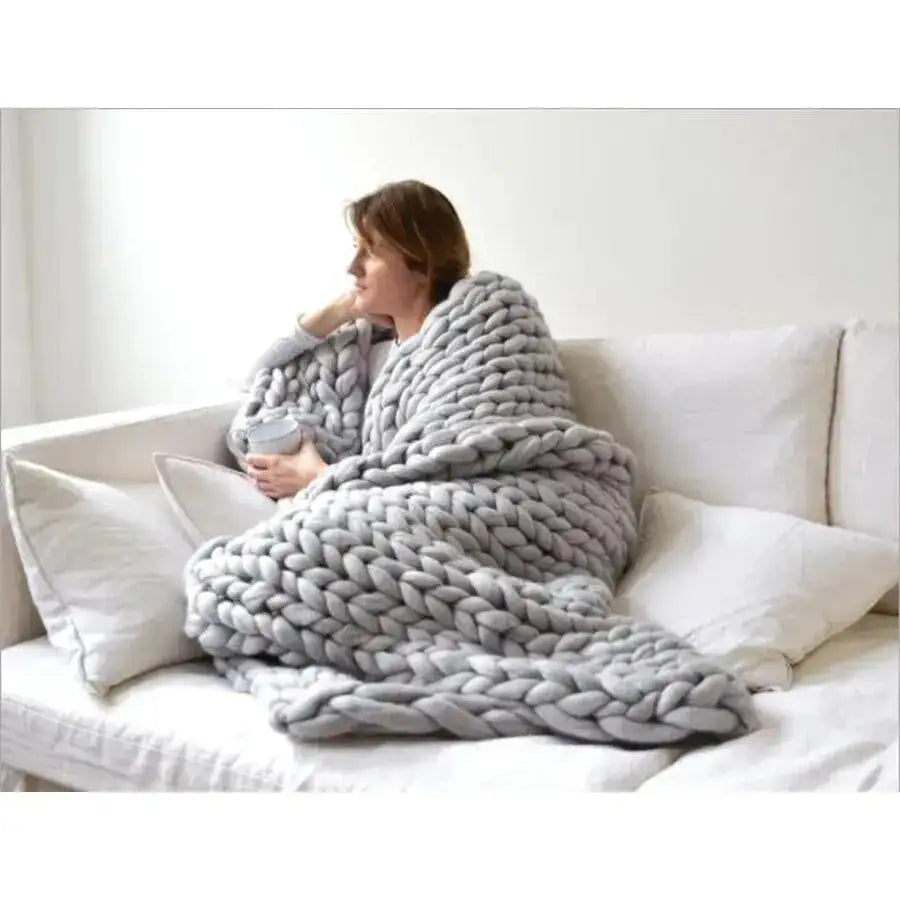 π§: Zen Weighted Knitted Blanket - Therapeutic Relaxation and Mindful Comfort