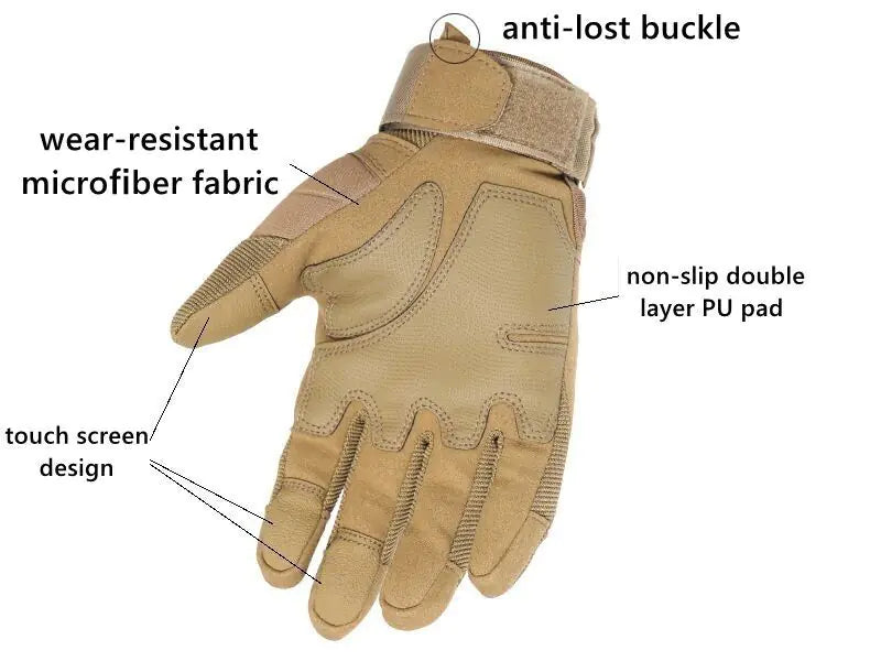 🏍️ Tactical Motorcycle Motocross Full Finger Gloves - Racing Riding Gear