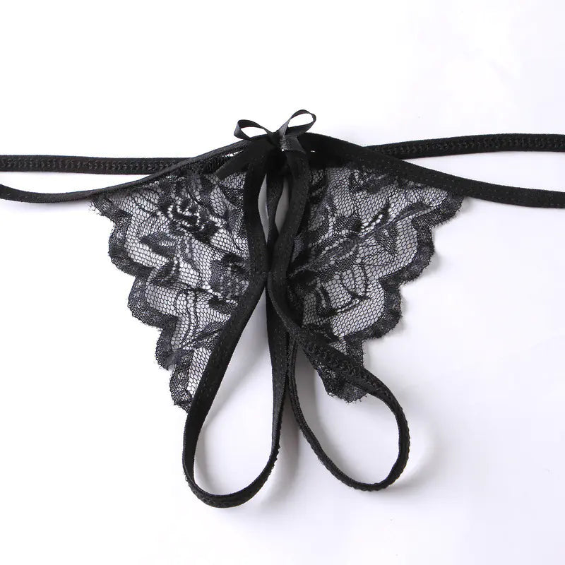 π€: Lace Thong Bodystocking with Open Crotch - Seductive Full Body Lingerie